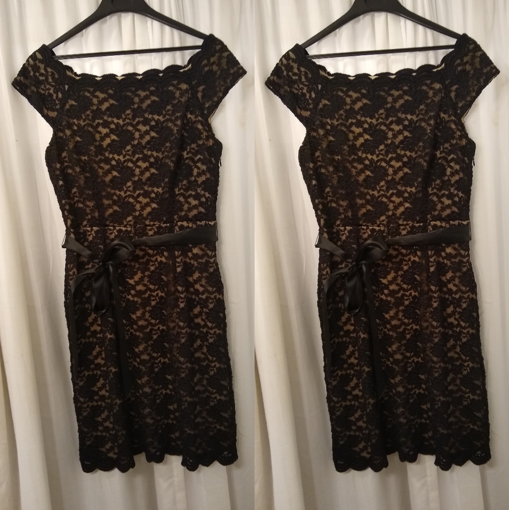 Dressbarn Black Lace Dress Size 12